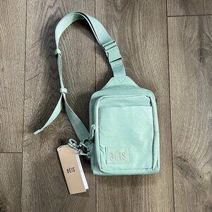 BEIS The All in One Sling Bag, New With Tags Light Green Crossbody Travel